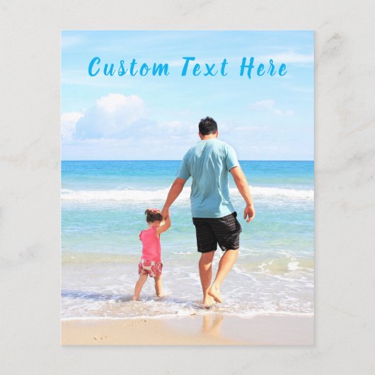 Aangepaste foto tekst flyer met uw favoriete foto' (Achterkant)