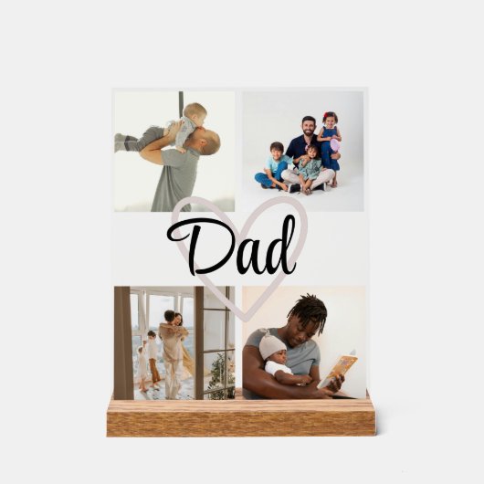 Aangepaste Foto & Tekst – Gepersonaliseerde Vaderd Acryl Bord (Voorkant)