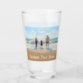 Aangepaste foto tekst glas uniek uw eigen ontwerp (Achterkant)