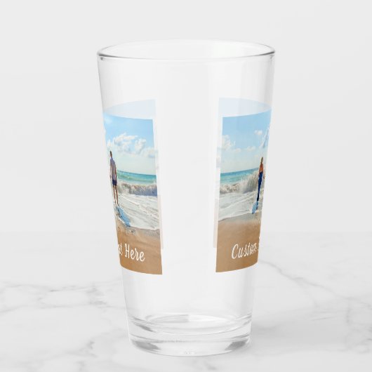 Aangepaste foto tekst glas uniek uw eigen ontwerp (Rechts)