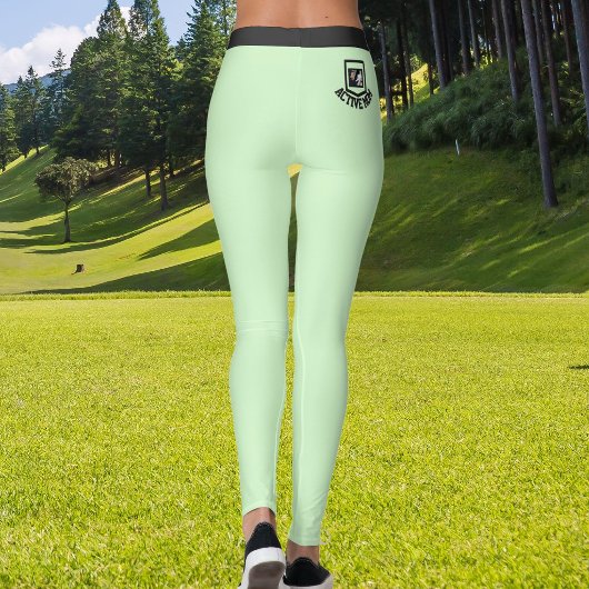 Aangepaste foto tekst groene zwarte strepen kat mo leggings