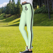 Aangepaste foto tekst groene zwarte strepen kat mo leggings