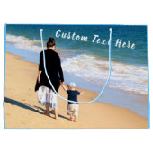 Aangepaste foto Tekst je familie foto's Groot Cadeauzakje (Achterkant)