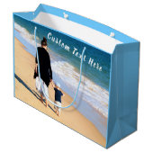 Aangepaste foto Tekst je familie foto's Groot Cadeauzakje (Achterkant Gekanteld)