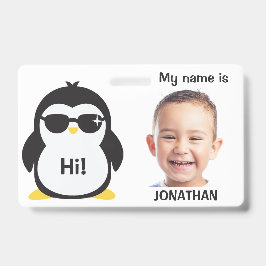 Aangepaste foto & tekst kids-ID-badge Badge