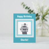 AANGEPASTE FOTO, TEKST & KLEUR briefkaart / tafel  (Staand voorkant)