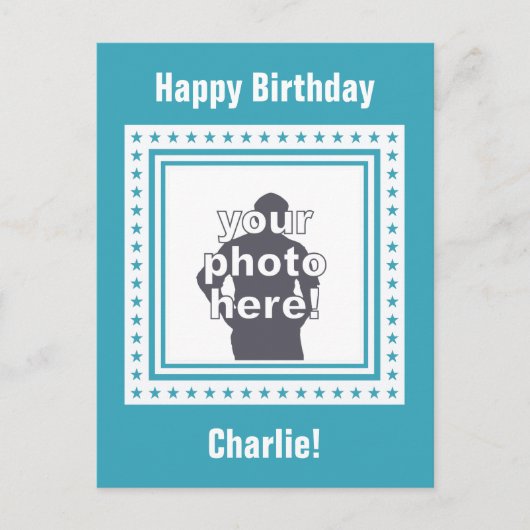 AANGEPASTE FOTO, TEKST & KLEUR briefkaart / tafel  (Voorkant)