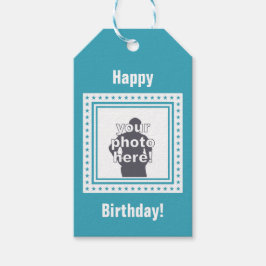 AANGEPASTE FOTO, TEKST & KLEUR cadeau labels Cadeaulabel