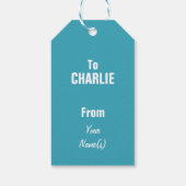 AANGEPASTE FOTO, TEKST & KLEUR cadeau labels Cadeaulabel (Achterkant)