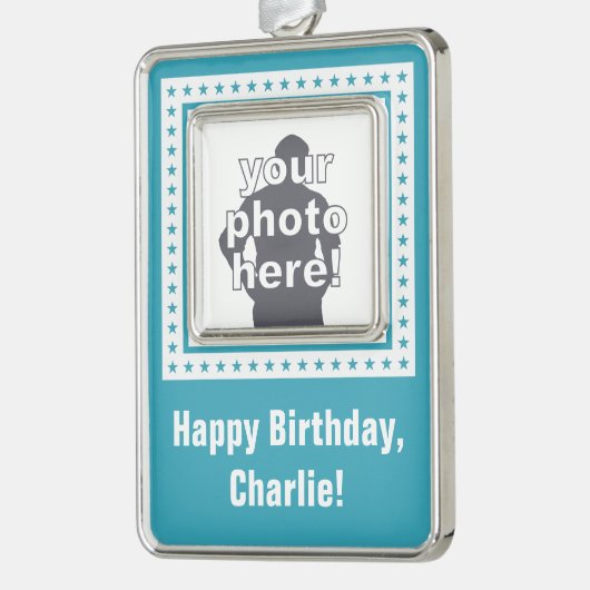 AANGEPASTE FOTO, TEKST & KLEUR ornament (Links)