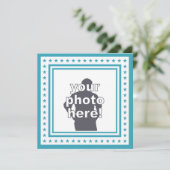 AANGEPASTE FOTO, TEKST & KLEUR party uitnodigingen (Staand voorkant)