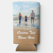 Aangepaste foto-tekst Koelbox je favoriete foto's Seltzer Blikjeskoeler (Achterkant)