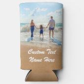 Aangepaste foto-tekst Koelbox je favoriete foto's Seltzer Blikjeskoeler (Voorkant)