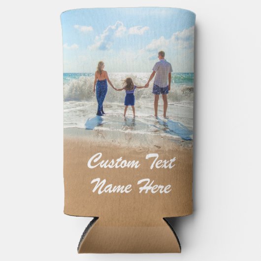 Aangepaste foto-tekst Koelbox je favoriete foto's Seltzer Blikjeskoeler (Voorkant)