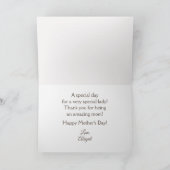 Aangepaste foto & tekst Moederdag Beste moeder ooi Feestdagen Kaart (Binnen)