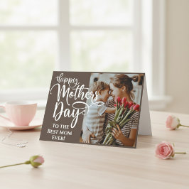 Aangepaste foto & tekst Moederdag Beste moeder ooi Feestdagen Kaart