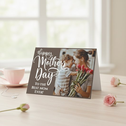 Aangepaste foto & tekst Moederdag Beste moeder ooi Feestdagen Kaart