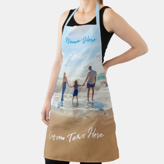 Aangepaste foto Tekst Naam Schort met Uw Foto's (Insitu)