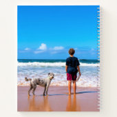 Aangepaste foto tekst Notitieboek met uw huisdier  (Achterkant)