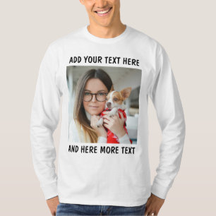 Aangepaste foto & tekst of naam t-shirt