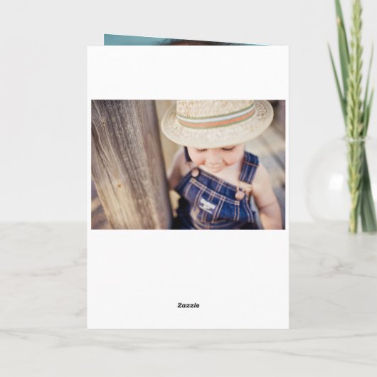 Aangepaste foto tekst ontwerp uw eigen gevouwen be kaart (Achterkant)