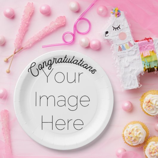 Aangepaste Foto & Tekst Party Paper Bord – Persoon (Feest)