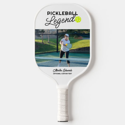 Aangepaste foto & tekst Pickleball Legend geperson Paddle (Voorkant)