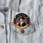 Aangepaste foto & tekst Piraat Verjaardagsfeestje Ronde Button 7,6 Cm (In situ)