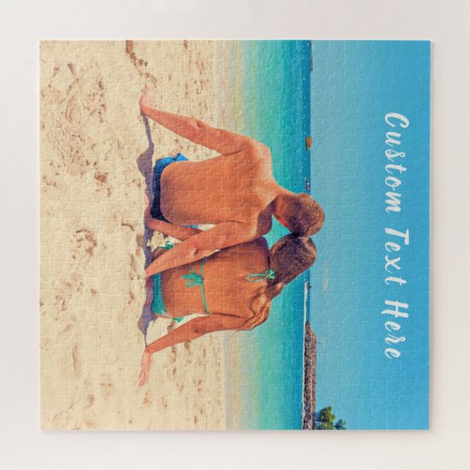 Aangepaste foto-tekst puzzel je favoriete liefdesf (Horizontaal)