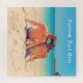 Aangepaste foto-tekst puzzel je favoriete liefdesf legpuzzel (Horizontaal)