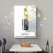 Aangepaste foto & tekst rode wijnfles uitgesneden poster