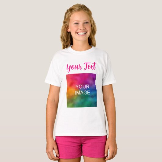Aangepaste foto tekst Script Typografie Kinder mei T-shirt (Voorkant volledig)