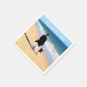 Aangepaste foto tekst servetten uw familie foto's (Hoek)