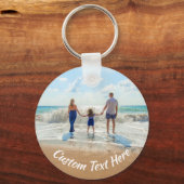 Aangepaste foto-tekst Sleutelhanger Foto's van je  (Achterkant)