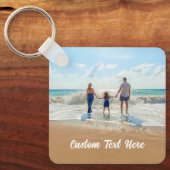 Aangepaste foto-tekst Sleutelhanger Foto's van je (Voorkant)