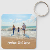 Aangepaste foto-tekst Sleutelhanger Foto's van je (Achterkant)