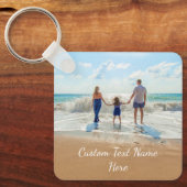 Aangepaste foto-tekst Sleutelhanger Foto's van je  (Voorkant)