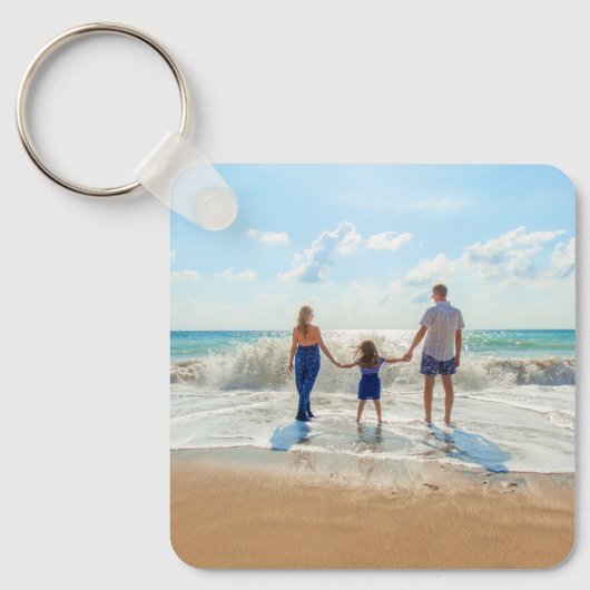 Aangepaste foto-tekst Sleutelhanger Gift je famili (Voorkant)