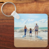 Aangepaste foto-tekst Sleutelhanger Gift je famili (Voorkant)