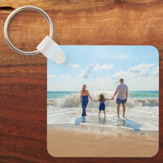Aangepaste foto-tekst Sleutelhanger Gift je famili (Voorkant)