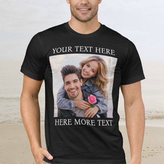 Aangepaste foto & tekst t-shirt