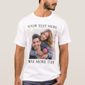 Aangepaste foto & tekst t-shirt (Voorkant)