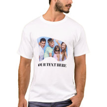 Aangepaste foto & tekst T-shirt | Gepersonaliseerd