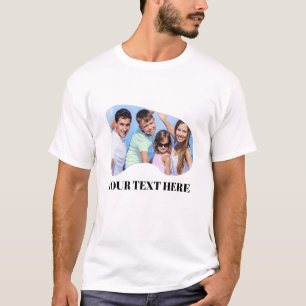Aangepaste foto & tekst T-shirt   Gepersonaliseerd