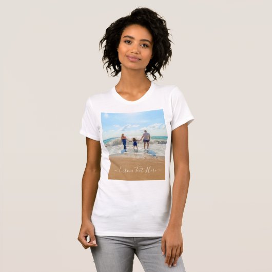 Aangepaste foto Tekst T-Shirt je familie foto's ca (Voorkant volledig)