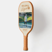 Aangepaste foto & tekst Tan gepersonaliseerde lege Pickleball Paddle (Links)