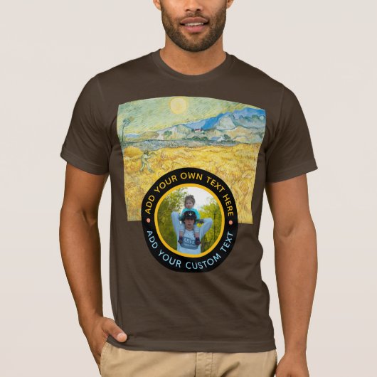 Aangepaste foto-tekst – Van Gogh Art Verjaardagsva T-shirt (Voorkant)