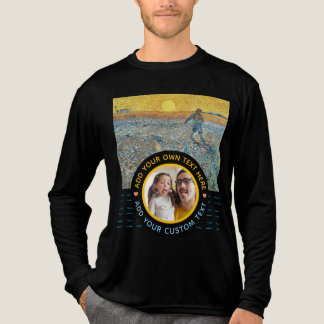 Aangepaste foto-tekst – Van Gogh Art Verjaardagsva Tri-Blend Shirt