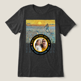 Aangepaste foto-tekst – Van Gogh Art Verjaardagsva Tri-Blend Shirt