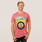Aangepaste foto-tekst – Van Gogh Art Verjaardagsva Tri-Blend Shirt (Voorkant volledig)